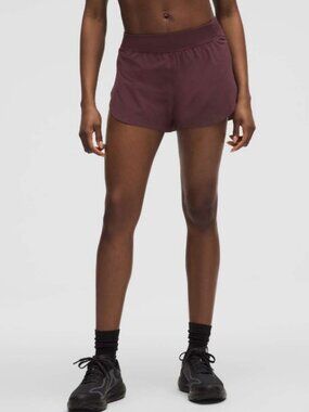 Lululemon NWOT Fast and Free High-Rise Classic-Fit Split Short 3" Goodnight Plum